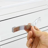 Akasya Metal Mobilya Mutfak Dolabı Çekmece Kapı Dolap Kapak Kulpu Kulpları Kulbu Krom 128 Mm Kulp thumbnail 3