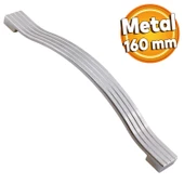 Akasya Metal Mobilya Mutfak Dolabı Çekmece Kapı Dolap Kulpu Kulbu Krom (160 MM-16.0 CM) Kulpları - 1