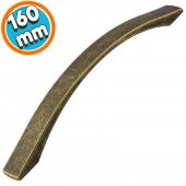 Mobilya Mutfak Dolabı Çekmece Dolap Kapak Kulpu Kulbu Antik Sarı 160 mm Metal Kulp thumbnail 1