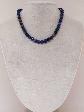 Lapis Taşı Faset Kesim Kolye 8mm (klipsli) thumbnail 1