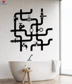 Banyo Dekoratif Duvar Sticker Eşya Boru Sistemi Banyo Dekorasyon Fikir Çıkartmalar Benzersiz Hediyelik - 1