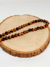 Kaplangözü Taşı Faset Kesim Royal YARIM Dizi 8mm (18cm uzunluğundadır) (39555) - 2