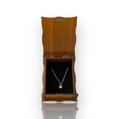 Kafesli Tek Taş Altın Kolye thumbnail 2