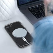 iPhone 8 Kılıf Magsafe Özellikli Şeffaf Silikon Kapak - 5