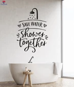 Banyo Dekoratif Duvar Sticker Duş Su Tasarrufu Banyo Dekor Cümle Çıkartmaları - 1