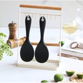 Burcummm Silikon Kısa Pilav Kaşığı Siyah - 4
