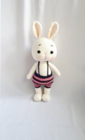 Tatlı Tavşik Sunny Amigurumi Organik Oyuncak thumbnail 4