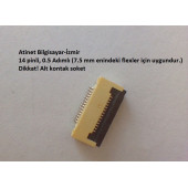 14 Pin 0.5 Adımlı Flex Soketi Flex Ffc Konnektörü14-0.5-Alt - 1