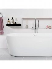 Dekoratif Siyah Metal Banyo Rafı Şampuanlık Duş Rafı Banyo Düzenleyici - 4