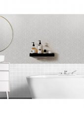 Dekoratif Siyah Metal Banyo Rafı Şampuanlık Duş Rafı Banyo Düzenleyici - 5