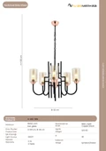 BEŞLİ ROSE GOLD AVİZE A-463-5RG - 3