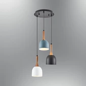 ÜÇLÜ YUVARLAK AVİZE ZC-512-3A-MIX thumbnail 2