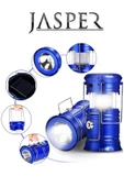 Jasper JPR-5800 Katlanabilir Kızaklı Güneş Enerjili Şarj Kablolu Ledli Kamp Piknik  Lambası - 2
