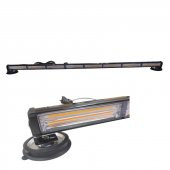 118 cm Çakar lamba 8  cob Led 17 fonksyionlu 48W AMBER 12-30V  / LAPA198 - 2