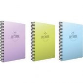 Gıpta Pastoral 17x24 96 Yaprak Plastik Kapak Spiralli Defter 2 Kareli + 1 Çizgili - 1