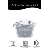 Porsima G-25 Gondol Vega Pratik Salata Kurutucu - Meyve Sebze Yeşillik Yıkama Kurutma Kabı Gri - 2