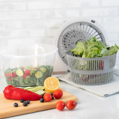 Porsima G-25 Gondol Vega Pratik Salata Kurutucu - Meyve Sebze Yeşillik Yıkama Kurutma Kabı Gri - 4