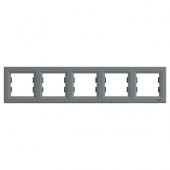Schneider EPH5800562 Asfora Çelik 5li Yatay Çerçeve - 1