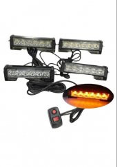 Çakar Lamba Power Ledli 4'lü Kırmızı-Beyaz/Mavi-Beyaz 12V/ LAPA194 thumbnail 1