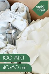 Varbifırsat   Varbifırsat 40x60 Tabak - Bardak Sarma Taşıma Taşınma Paketleme Kağıdı 100 Adet - 3