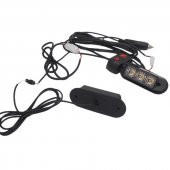 Çakar lamba 3x2 led 12w 12-24v amber-amber / LAPA197 thumbnail 2