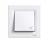 Schneider EPH0800121 Asfora Beyaz Zil İşaretli Liht Anahtar - 1