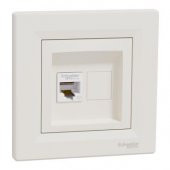 Schneider EPH4300123 Asfora Krem Tekli RJ45 Data Prizi - 1