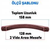 Mobilya Banyo Mutfak Dolabı Çekmece Dolap Kapak Kulpu Kulbu Antik Bakır 128 mm Metal Kulp - 2