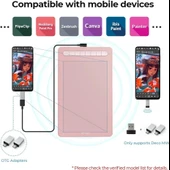 XP-Pen Deco MW Bluetooth Kablosuz Grafik Çizim Tableti 8x5 - Pembe - 2