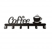 Dekoratif Metal Siyah Mutfak Kupa Ve Fincan Askılığı Coffee Askılık - 5