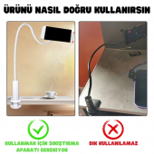 YeniTech Masaüstü Telefon Tutucu  Akrobat Teleskobik Kıskaçlı 360 Derece Dönen Telefon Standı - 1