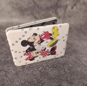 Cep Ayna Makyaj Çanta Seyehat Taşınabilir Mickey Minnie Mouse Ayna Kozmetik Büyüteç Kompakt thumbnail 2