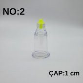 Hacamat & Masaj Kupası No:2 Silikon Tıpalı 100 adet - 1