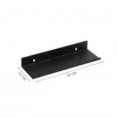 Metal Siyah Duvar Rafı Mutfak Banyo Oda Rafı 20 cm 30 cm 40 cm 3 lü Paket - 5