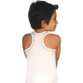 Tutku Erkek Çocuk Beyaz Spor Atlet 6lı Paket 0130 - 1