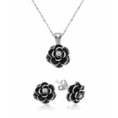 Lucky Life 925 Ayar Gumuss Çiçek Bayan Set - 1