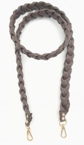 Angel Çanta Aksesuar 130 cm Örgü Model Kahverengi Suni Deri Çanta Sapı Light Gold Metalli thumbnail 1