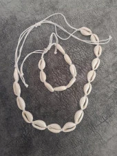 Kolye Bileklik Set Plaj Deniz Kabuklu Ayarlanabilir Arkadaş Doğum Günü - 1