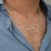 5.65 mm Lucky Life 925 Ayar Gumuss Figaro Zincir - 160 mikron - 3