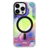 iPhone 14 Pro Kılıf Magsafe Özellikli Infinity Desenli Silikon Kapak - 6