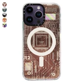 iPhone 14 Pro Max Kılıf Magsafe Özellikli Infinity Desenli Silikon Kapak - 1