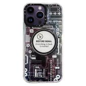 iPhone 14 Pro Max Kılıf Magsafe Özellikli Infinity Desenli Silikon Kapak - 3