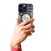 iPhone 14 Pro Max Kılıf Magsafe Özellikli Infinity Desenli Silikon Kapak - 9