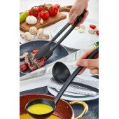 6 Adet Isıya Dayanıklı Silikon Spatula Seti ve 7'li Yanmaz Teflon Kaplama Kepçe Mutfak Maşa Seti - 2