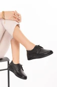 Artı-Artı001-2244 Hakiki Deri Ortopedik Kadın Siyah Ayakkabı thumbnail 2