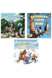 Ormandan Hikayeler Serisi-kuyruksuz Sincap Mimi + Tavşan Zıpzıp + Küçük Ayı Ponpon Hikaye 3 Kitap - 1