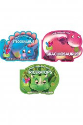 Şekilli Hayvanlar Serisi-Stegosaurus +Brachıosaurus +Triceratops 3 Kitap 5+ Yaş - 1