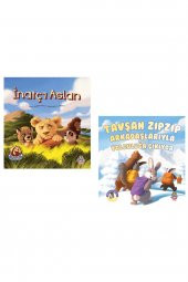 Inatçı Aslan + Tavşan Zıpzıp Arkadaşlarıyla Yolculuğa Çıkıyor Hikaye Kitabı 6 + Yaş Set 2 Kitap - 1