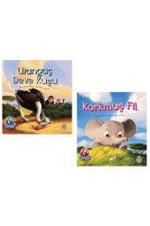 Korkmuş Fil + Utangaç Deve Kuşu Hikaye Kitabı – Öykü 6 + Yaş Set 2 Kitap - 1