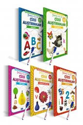 Çizgi Alıştırmaları Seti 5 Kitap  Yaz Sil Kalem - 1